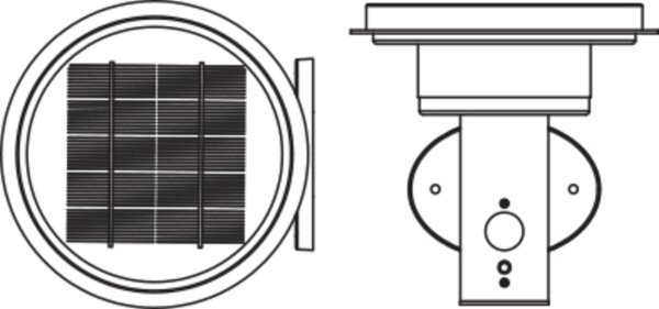 LED Solar Wandleuchte Sensor Edelstahl 3000K IP44 OSRAM