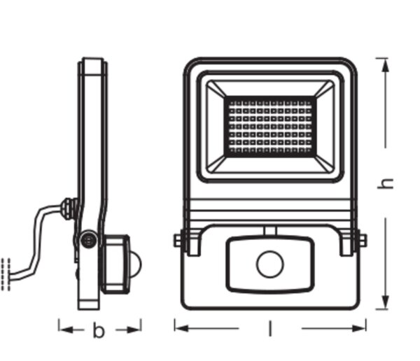 LED Außenstrahler Alu Glas Dunkelgrau 4000K IP44 OSRAM