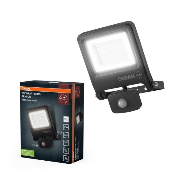 LED Außenstrahler Alu Glas Dunkelgrau 4000K IP44 OSRAM