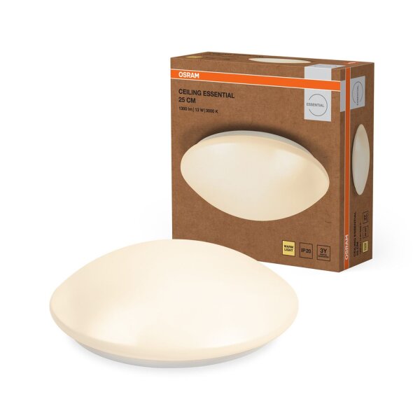 LED Deckenleuchte Weiß Metall 3000K rund B:25cm OSRAM