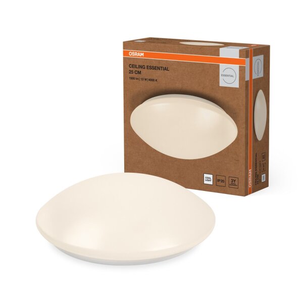 LED Deckenleuchte Weiß Metall 4000 K B:25cm rund OSRAM