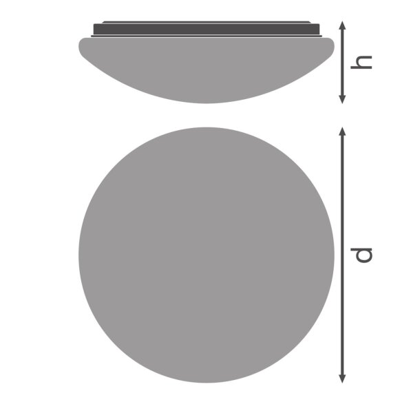 Runde LED Deckenleuchte Weiß Metall 6500K B:25cm OSRAM