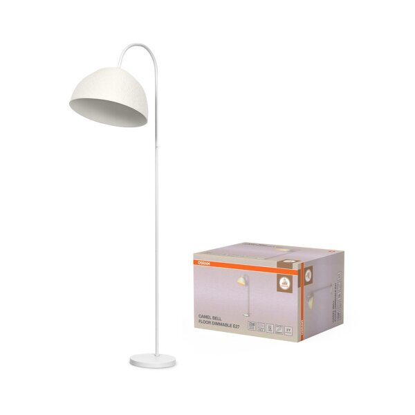 Stehlampe dimmbar Pappmaché Weiß 153 cm E27 OSRAM