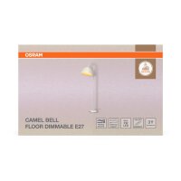 Stehlampe dimmbar Pappmaché Weiß 153 cm E27...