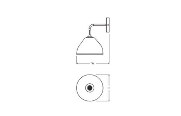 Wandlampe Pappmaché Metall Weiß E14 H:32,3 cm OSRAM