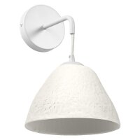 Wandlampe Pappmach&eacute; Metall Wei&szlig; E14 H:32,3...