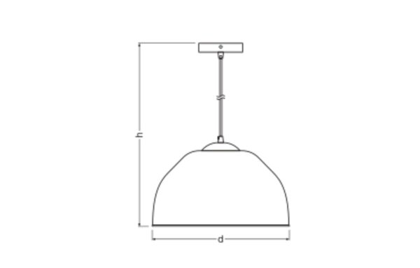 Pendelleuchte Pappmaché Metall Weiß L:37,5 cm E27 OSRAM