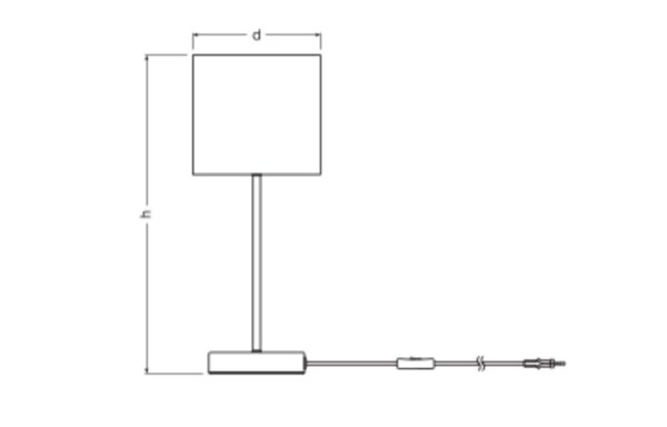 Tischleuchte Filz Metall Dunkelgrau E14 H:40,5 cm OSRAM