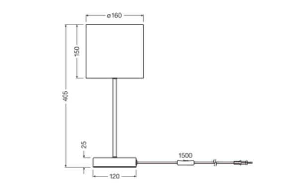 Tischleuchte Filz Metall Dunkelgrau E14 H:40,5 cm OSRAM