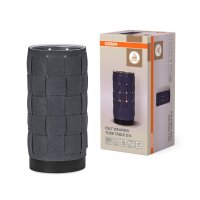 Tischlampe Filz Dunkelgrau E14 Metall H:26 cm OSRAM