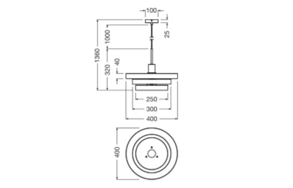 Hängelampe Grün Metall Gelb E27 Ø40 cm modern OSRAM