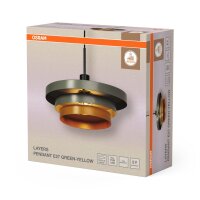 Hängelampe Grün Metall Gelb E27 Ø40 cm...