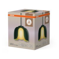 Hängelampe Glas Metall Modern E27 Grün L:20 cm...