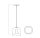 Hängelampe Glas blendarm E27 Rot Metall L:20 cm OSRAM