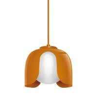 Pendelleuchte Glas E27 Orange Metall L:20 cm OSRAM