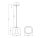 Pendelleuchte Glas E27 Orange Metall L:20 cm OSRAM