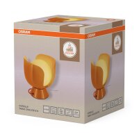 Tischleuchte Glas Metall E14 Orange H:21 cm OSRAM