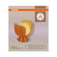 Tischleuchte Glas Metall E14 Orange H:21 cm OSRAM