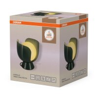 Tischleuchte Glas E14 Gr&uuml;n Metall H:21 cm OSRAM