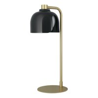 Tischleuchte Glas G9 Gold Metall H:40 cm blendarm OSRAM