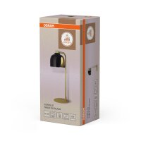 Tischleuchte Glas G9 Gold Metall H:40 cm blendarm OSRAM