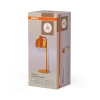 Tischlampe Glas G9 Orange Metall H:40 cm blendarm OSRAM