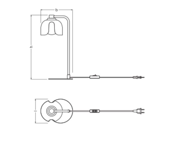 Tischleuchte Glas blendarm G9 Grün Metall H:40 cm OSRAM