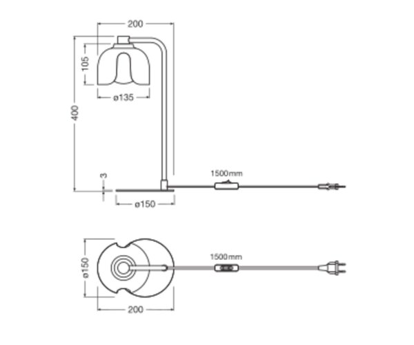 Tischleuchte Glas blendarm G9 Grün Metall H:40 cm OSRAM
