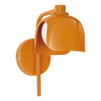 Wandlampe Glas blendarm G9 Orange Metall H:24,5cm OSRAM