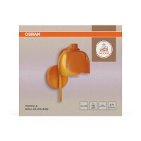 Wandlampe Glas blendarm G9 Orange Metall H:24,5cm OSRAM
