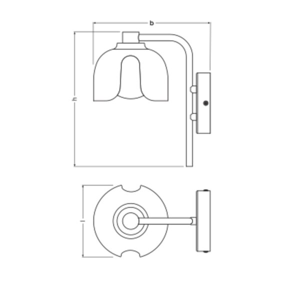 Wandleuchte Glas blendarm G9 Grün Metall H:24,5cm OSRAM