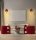 Wandleuchte Glas G9 Rot Metall H:24,5 cm blendarm OSRAM