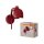 Wandleuchte Glas G9 Rot Metall H:24,5 cm blendarm OSRAM