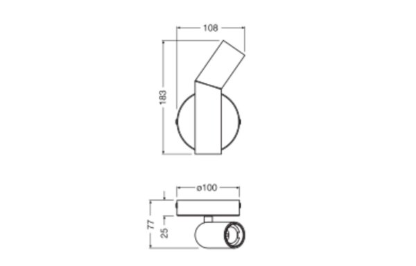 Wandleuchte Grau Stahl Gelb E27 H:18,3 cm OSRAM