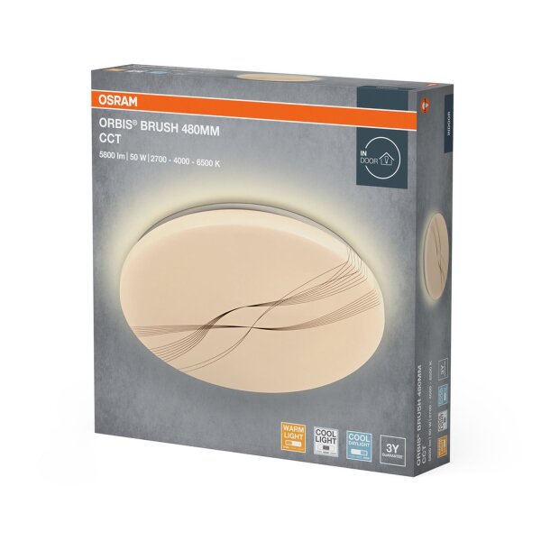 LED Deckenlampe Weiß Metall 2700-6500K Ø48cm rund OSRAM