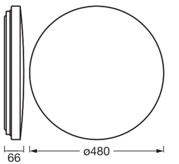 LED Deckenlampe Weiß Metall 2700-6500K Ø48cm rund OSRAM