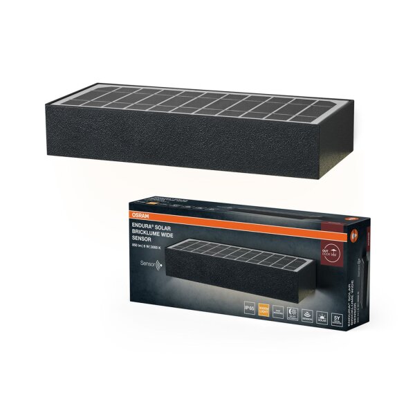 LED Solar Wandlampe Metall Sensor 3000 K IP65 OSRAM