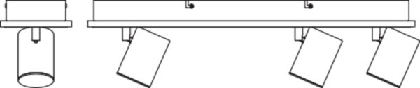 LED Deckenstrahler verstellbar Schwarz 3000 K OSRAM