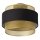 Runde Deckenleuchte Gold Schwarz Stoff E27 Ø30 cm OSRAM