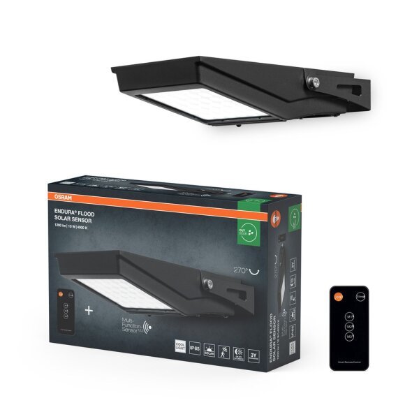 LED Solar Strahler Sensor Schwarz Glas 4000K IP65 OSRAM