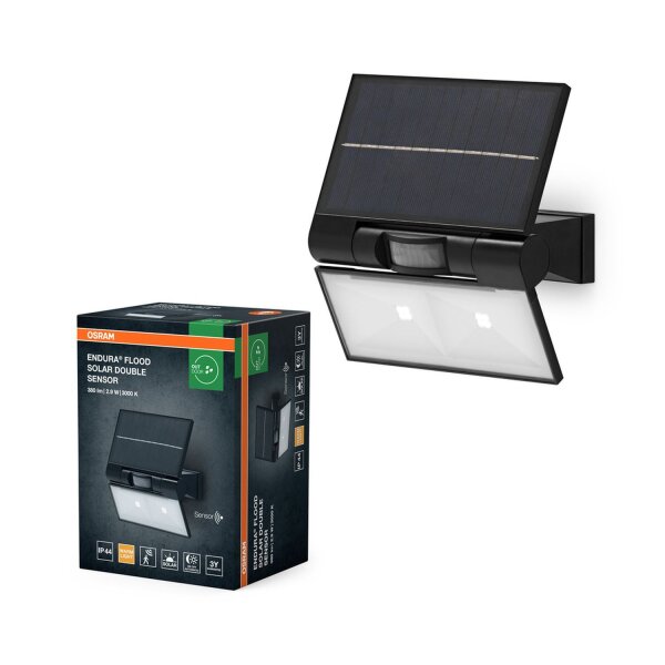 LED Solar Strahler Sensor Dunkelgrau 3000K IP44 OSRAM
