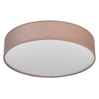 Deckenleuchte Braun Stoff E27 L:48cm rund modern OSRAM