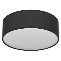 Deckenleuchte Schwarz Stoff E27 L:30cm wohnlich OSRAM