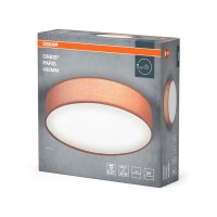 Deckenlampe Braun Stoff E27 rund L:40cm gemütlich OSRAM