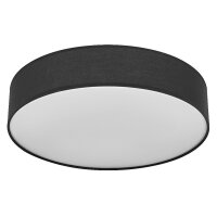 Deckenlampe Schwarz Stoff E27 L:40cm wohnlich OSRAM