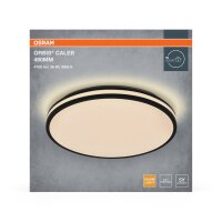 LED Deckenleuchte Schwarz Metall 3000K Ø49cm rund...