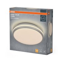 LED Deckenlampe Silber Metall 3000K rund Ø29,5cm...