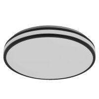 LED Deckenlampe Schwarz Metall 3000K rund Ø38,5cm...