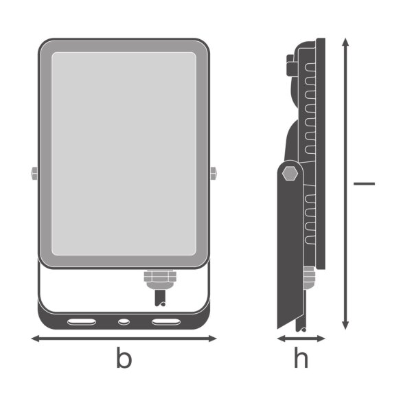 LED Außenstrahler schwenkbar 3000K Glas IP65 OSRAM