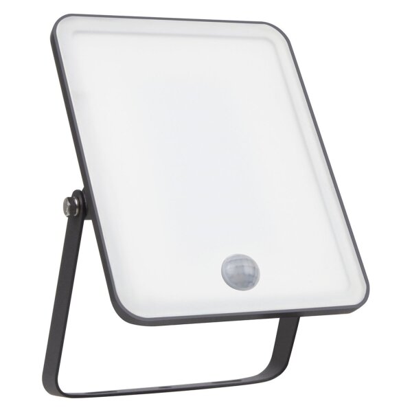 LED Außenstrahler Schwarz Alu Sensor 3000K IP65 OSRAM